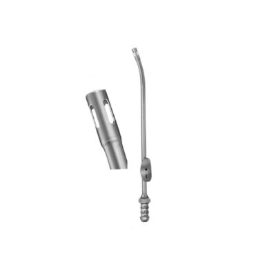 Debakey suction cannula with finger control and stylet: 9mm 28cm