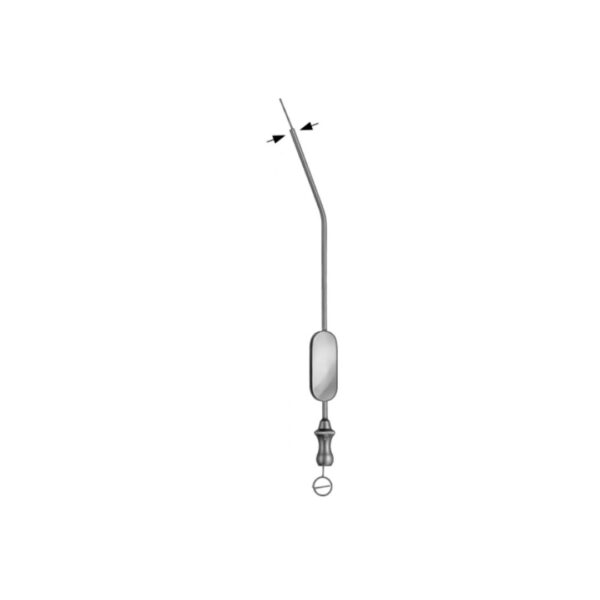 Zoellner suction cannula with sylet:  2.5mm 18cm