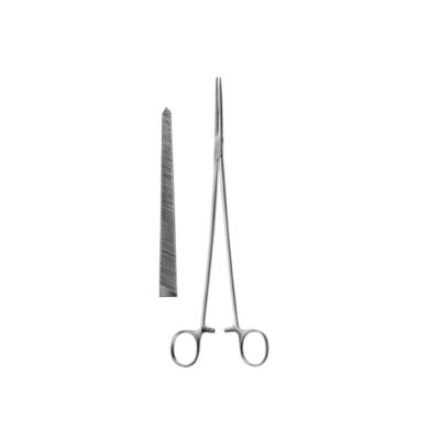 Bengolea artery forceps 1 x 2 teeth straight: 20cm, 24cm, 26cm