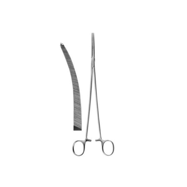Bengolea artery forceps 1 x 2 teeth curved: 20cm, 24cm, 26cm