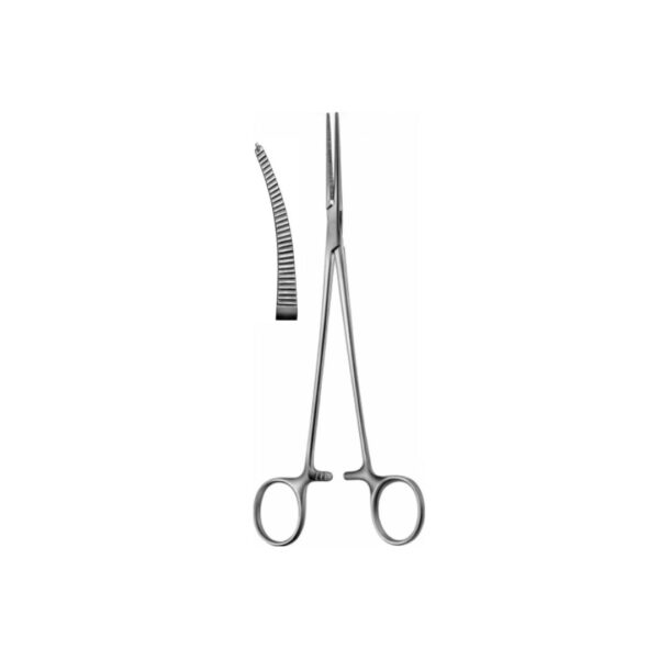Halsted kocher artery forceps 1 x 2 teeth curved: 12.5cm, 18cm, 20cm, 21cm