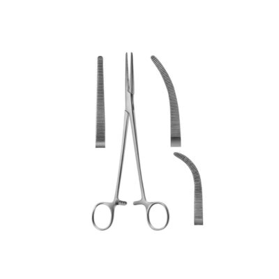 Heiss artery forceps: straight 20cm, curved 20cm, extra curved 20cm
