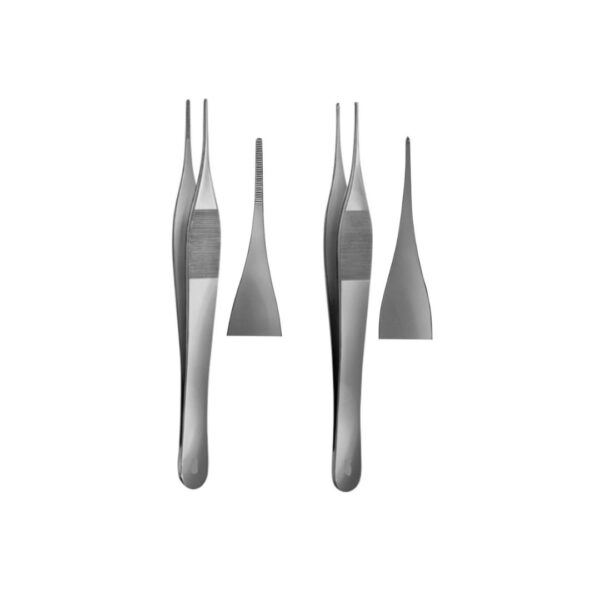 Jefferson forceps: 17.5cm, 1 x 2 teeth 17.5cm