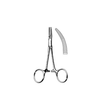 Jones artery forceps curved: 12.5cm, 15cm, 18cm, 20cm, 23cm