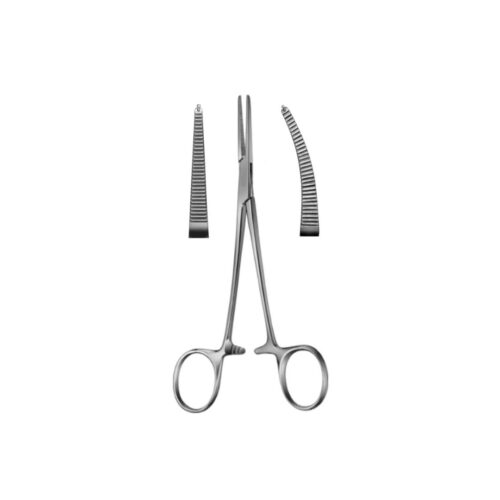 Leriche artery forceps 1 x 2 teeth: straight 15cm, curved 15cm