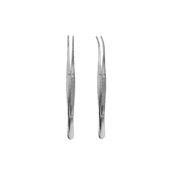 Semken dressing forceps: straight 12.5cm, straight 15cm, curved 12.5cm, curved 15cm