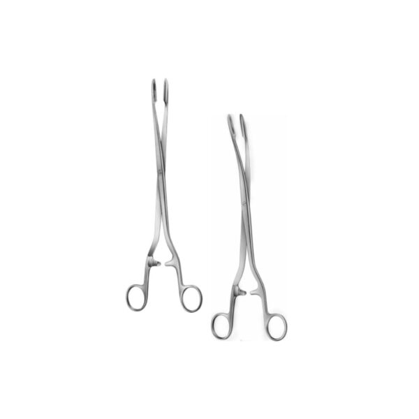 Sims maier uterine dressing forceps: straight 28cm, curved 28cm