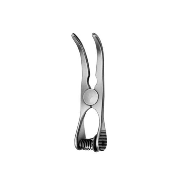 Glover atraumatic bulldog clamp curved: 4.6cm, 6.4cm, 7.8cm