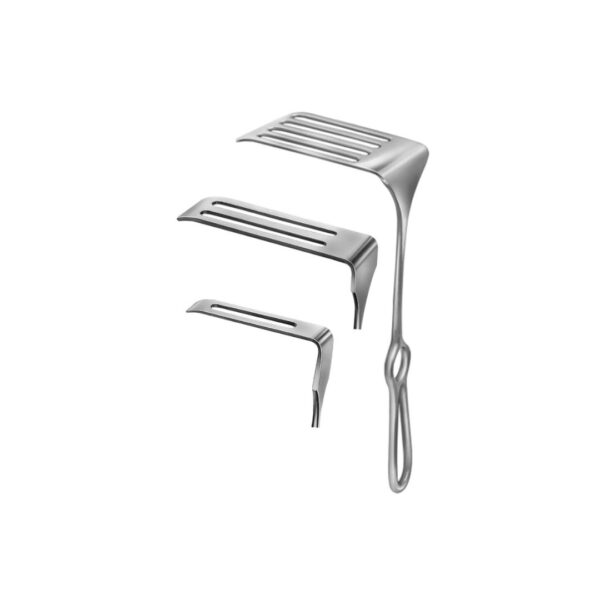 Coryllos retractor 25.5cm: 80 x 20mm, 115 x 38mm, 115 x 65mm