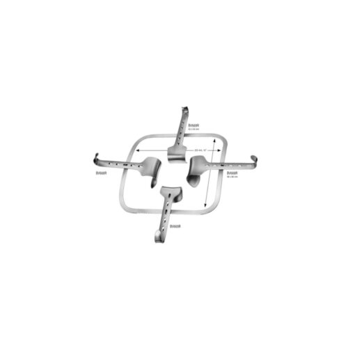 Kirschner abdominal retractor set with 4 blades
