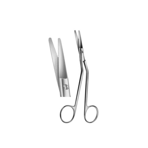 Fomon nasal scissors bent on shaft (15cm)