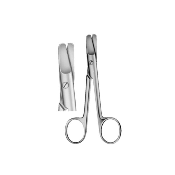 Harvey ligature wire scissors serrated blade (12cm)