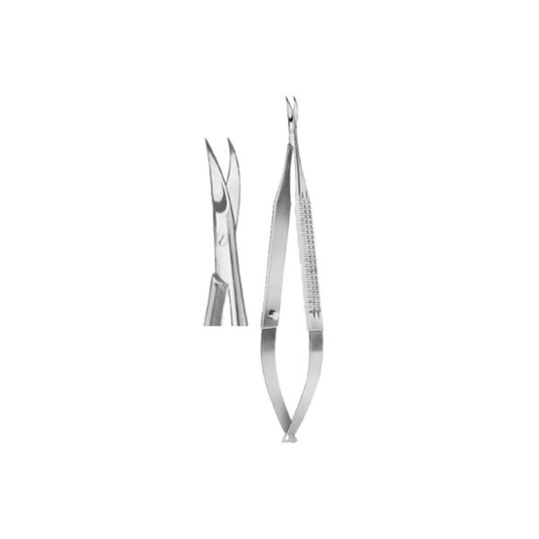 Micro scissors spring type curved (9cm, 12cm)