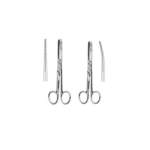 Deaver operating scissors B/B (straight 14cm, curved 14cm)
