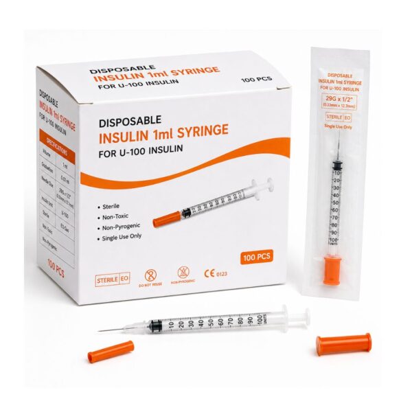 Disposable Insulin 1ml Syringe