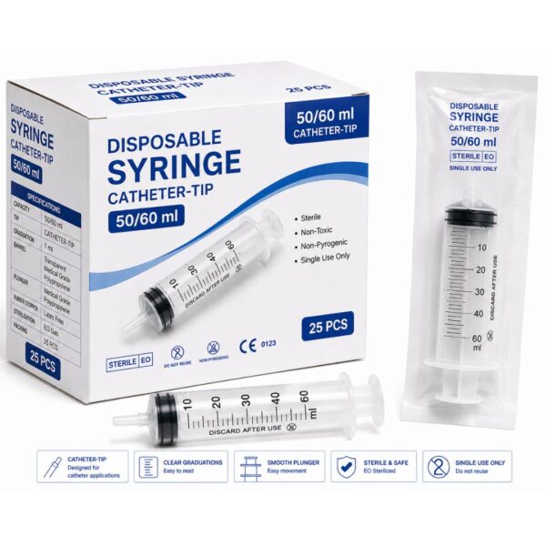 Disposable 50/60ml Syringe Catheter-tip