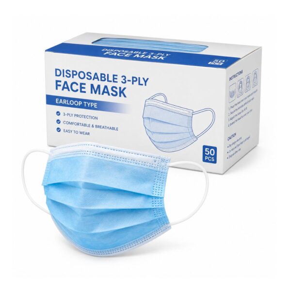 Protective Wear (1) Disposable 3-Ply Face Mask