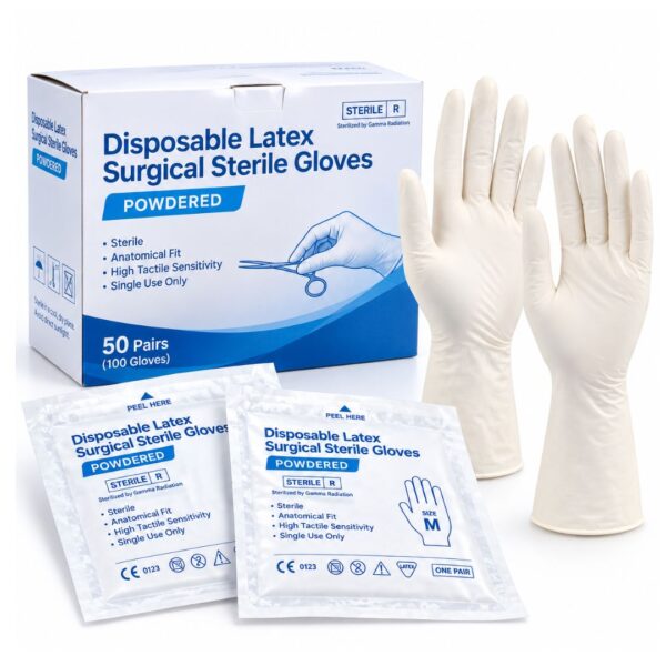 Protective Wear (11) Disposable Latex Surgical Sterile Gloves